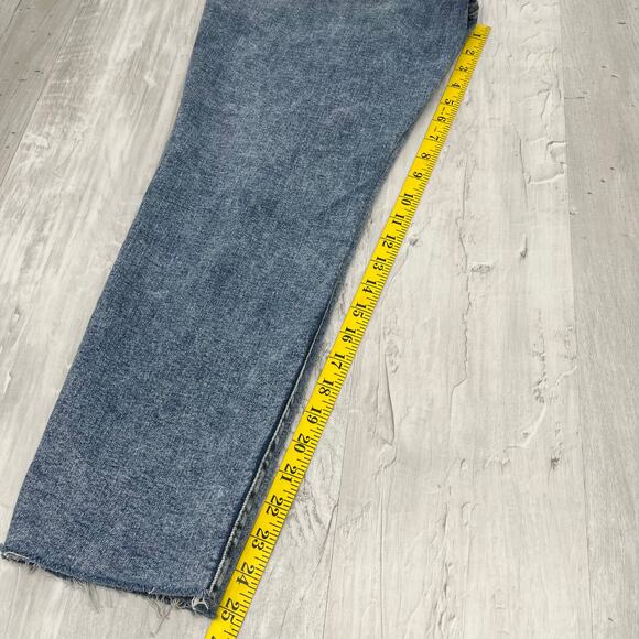 Old Navy High Rise OG Straight Smooth Pockets Distressed Mid Rise Jeans 10S - Picture 6 of 7